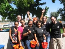 Luis Garibay (wearing bucket in back row) and other Zurn Wilkins associates